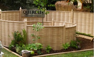 curved oak fencing panels